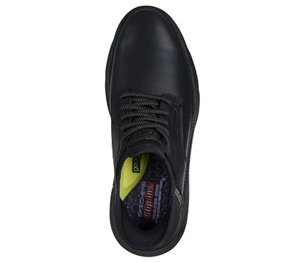 Skechers Men's Garza Gervin Shoes, Black Leather, 9 UK