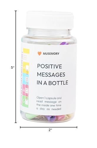 50 Positive Messages in Bottle,Anxiety Relief Items, Stress Relief, Self Care Kit for Mediation,Positive Affirmation Gifts for Women, Self Care Kit for Mediation, Unique Health and Wellness Gifts