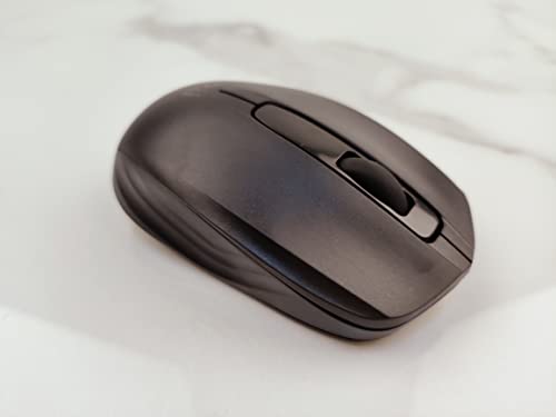 Rii Wireless Mouse, 2.4G Portable Computer Mice for PC, Laptop, Windows,Office Included Wireless USB dongle (Black)
