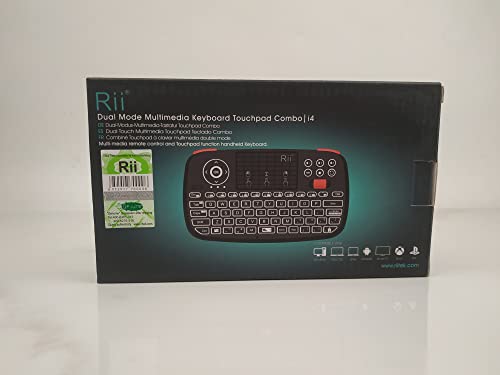 New Dual Mode Wireless Multimedia Keyboard with Touchpad Mouse Rii I4 Bluetooth 4.0 with 2.4G Wireless Mini Keyboard with Scroll Button LED Backlit Rechargeable Battery