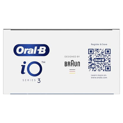 Oral-B iO3 Electric Toothbrush For Adults, 1 Toothbrush Head, 3 Modes With Teeth Whitening, Oral B Electric Toothbrushes, 2 Pin UK Plug, Blue