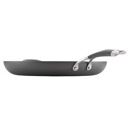 Circulon - 83906 Circulon Radiance Hard Anodized Nonstick Frying Pan / Fry Pan / Hard Anodized Skillet with Helper Handle - 14 Inch, Gray