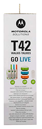 Motorola Moto T42 Talkabout PMR446 2-Way Walkie Talkie Portable Radio’s (One Pack of 3), Green, Blue and Orange