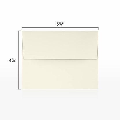 LUXPaper A2 Classic Linen Invitation Envelopes | 4 3/8" x 5 3/4" | Natural White | 70lb. Text | 50 Qty