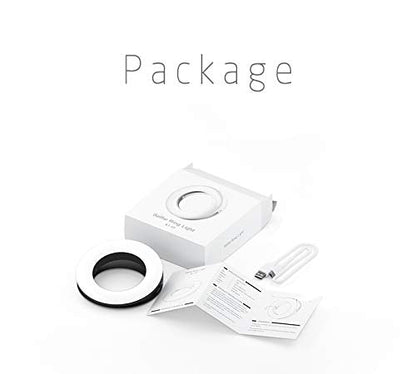 XINBAOHONG Selfie Ring Light Rechargeable Portable Clip-on Selfie Fill Light with 40 LED for Smart Phone Photography, Camera Video, Girl Makes up (White)