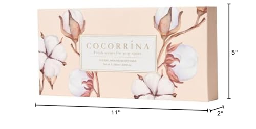 COCORRÍNA Reed Diffuser Set of 3-3 Pack/ 3.04 Fl.oz Diffuser with 24 Sticks Cashmere Vanilla/Sandalwood Rose/Clean Linen Reed Diffuser for Home Bathroom Office Decor