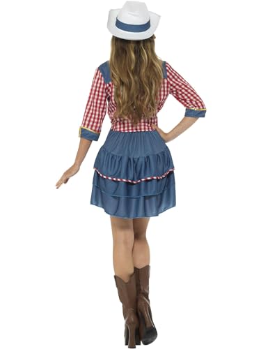 Smiffy's Women's Rodeo Doll Costume, blue, Small
