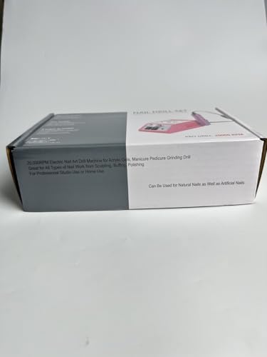 Professional Nail Drill Machine 30000 RPM Efile Electric Nail Filer Kit for Finger Toe Nails, Acrylic Gel Nails, Manicure Pedicure Drill with 6Pcs Nail Bits, 106Pcs Sanding Bands - Pink