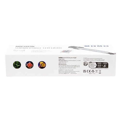 NICREW Submersible Aquarium Light, Underwater RGB Multicolor LED Lights for Fish Tank, 7 Inches, 18cm