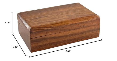 S.B.ARTS Premium Wooden Mini Jewellery Box Plain -Trinket Box for Ladies-Jewellery Storage Case-Antique Look-Traditionally Handcrafted-Home Decor Accessories-Ideal Gift for Women, Girls.