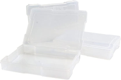 novelinks Transparent 4" x 6" Photo Storage Cases - Craft Cases Plastic Storage Container Box - 12 PACK (Transparent)