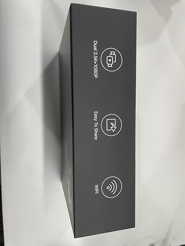 GKU 4K Dash Cam Front and Rear, 5GHz WiFi Dashcam with 64GB SD Card, Dual Car Camera Dash Cam with Parking Monitor, Night Vision, WDR, 170° Wide Angle, G-Sensor, Loop Recording, APP Control, Max 256GB