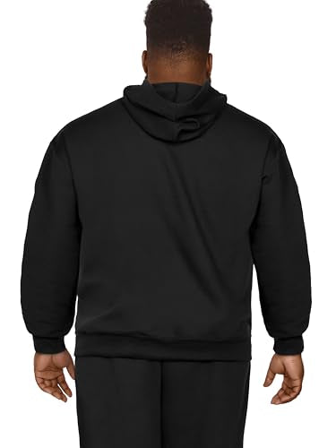 Fruit of the Loom Men's Eversoft Fleece Hoodies, Pullover & Full Zip, Moisture Wicking & Breathable, Sizes S-4x, Black, XX-Large Big