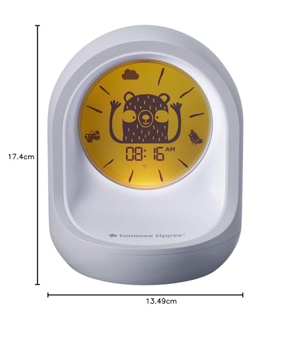 Tommee Tippee Sleep Trainer Clock, Timekeeper Connected Sleep Aid, from The Creators of The Groclock, App-Enabled Alarm Clock and Nightlight for Children