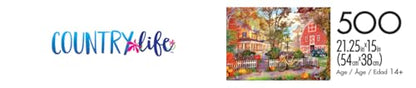 Buffalo Games - Dominic Davison - Autumn Farmhouse - 500 Piece Jigsaw Puzzle For Adults -Challenging Puzzle Perfect for Game Nights - Finished Size is 21.25 x 15.00