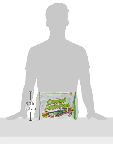 Tootsie Roll Caramel Apple Pops - Individually Wrapped Caramel Covered Green Apple Candy Lollipops - Bulk Peanut Free, Gluten Free Candy - 24 Count (Pack of 1)