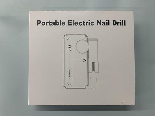 ENGERWALL Rechargeable Nail Drill 35,000 RPM, Portable Cordless Electric Nail File for Acrylic, Gel Nails, Polishing & Removal, with Nail Drill Bits Kit for Manicure & Pedicure, Pink-Blue
