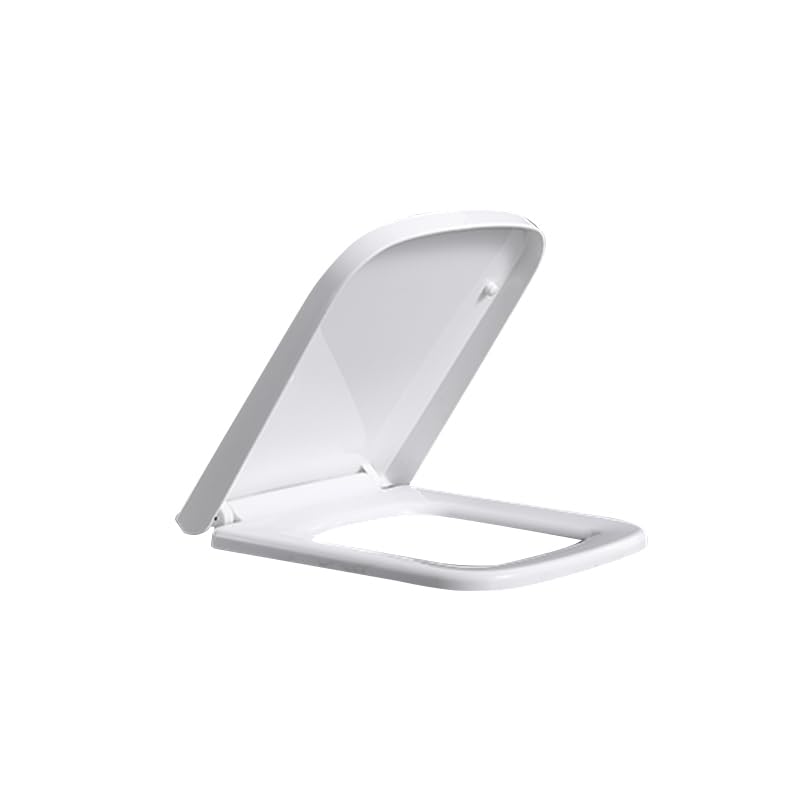 Mass Dynamic Square Toilet Seat- with Soft Close & Quick Release for Easy Cleaning, Universal Toilet Seat for Square Shaped Toilet Pans, Top Fixing Easy Installation (40.0cm L x 36cm W), White