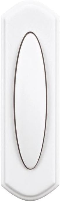 Heath Zenith SL-7797-02 Traditional Décor Series Wireless Door Chime Push Button, Off-White