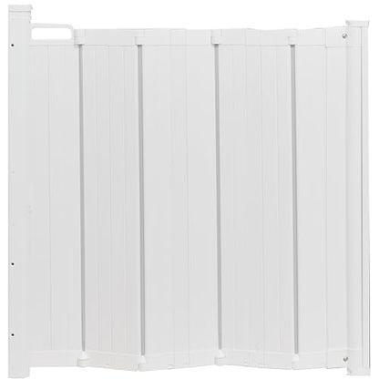 BabyDan - Guard Me Auto Retractable Stair Gate, 55-89 cm width, One-Hand Operation Safety Gate, Child and Pet Gate, White, Made in Denmark