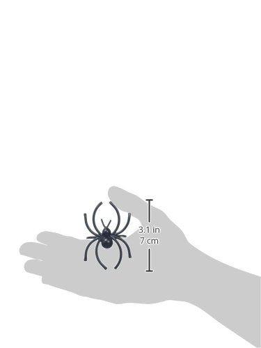 DII Halloween Napkin Rings Novelty Tabletop Décor Set, 2x1.5x1.5, Black Spider, 6 Piece
