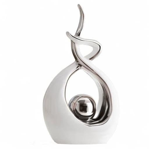 CESTATIVO Home Decor Modern Abstract Art Ceramic Statue, Room Decor, Table Decorations for Living Room Dining Room Office Centerpiece, 27 cm High