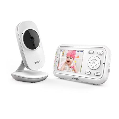 VTech VM3250 Video Baby Monitor with Camera,300m Long Range, Baby Monitor with 2.8" LCD Screen,Up to 19-hr Video Streaming,Night Vision,Secured Transmission,Temperature Sensor,Soothing Sounds,2X Zoom