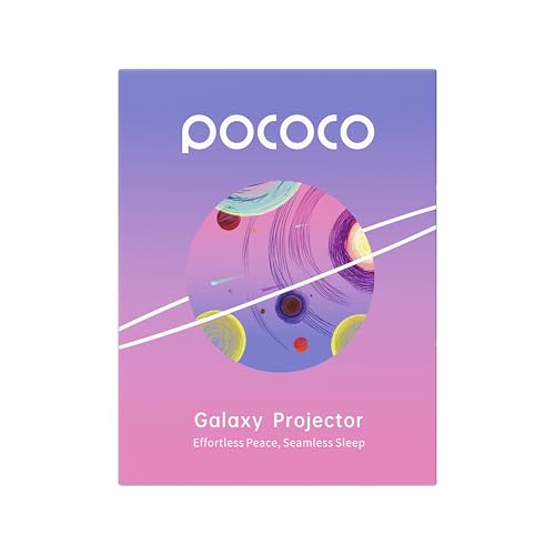 POCOCO Galaxy Projector, Star Projector Night Light, Home Planetarium for Children and Adults; in Bedrooms, Interiors; for Decoration, Sleep Aid and Relaxation - with 2 Discs