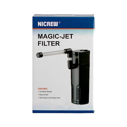 NICREW Fish Tank Filter, Internal Aquarium Filter for Small Tank, Coldwater or Tropical Aquariums, Up to 20L Black