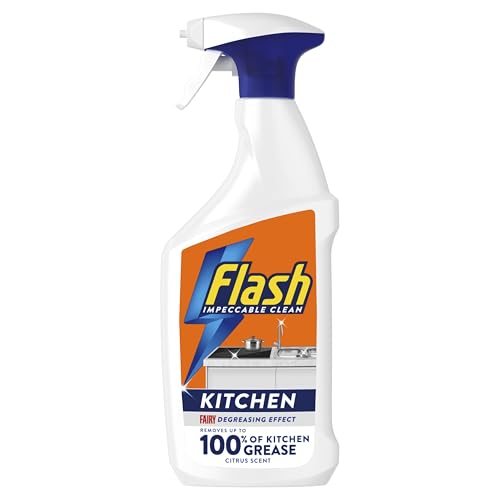 Flash Kitchen Cleaner Spray, 8 Litres (800 ml x 10), Kitchen Cleaning, Citrus Fresh