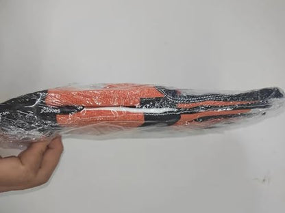 Vgo... Chainsaw Gloves 12-Layer Protection on Both Hands, Safety Goat Leather Foresty Work Gloves with Touchscreen(M,Orange,1 pair)