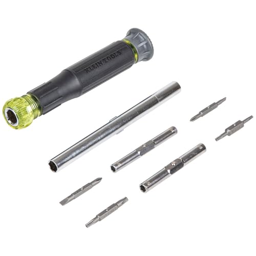 Electronic Screwdriver, 14-in-1 with 8 Precision Tips, Slotted, Phillips, and Tamperproof TORX Bits, 6 Precision Nut Drivers Klein Tools 32314