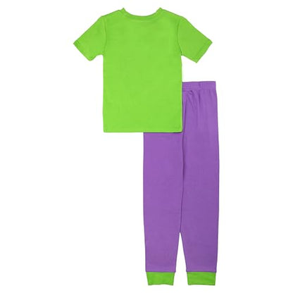 Marvel 2-Piece Snug-fit Cotton Pajama Set, Soft & Cute for Kids, Hulk Smash