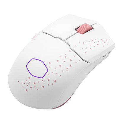 Cooler Master MM712 Wireless Gaming Mouse Black with Adjustable 19,000 DPI, 2.4GHz and Bluetooth , Ultraweave Cable, PTFE Feet, RGB Lighting and MasterPlus+ Software