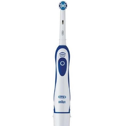 Oral-B Advance Power Electric Toothbrush, 1 Toothbrush Head With Indicator Bristles, Excess Plaque Remover, Battery Powered With 2 Batteries, Blue/White