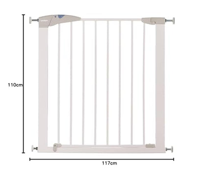 Munchkin Lindam Stair Gate | Sure Shut Axis Toddler & Baby Gate | Stair Gate Pressure Fit Baby or Dog Gate | Baby Safety Gate for Stairs & Doorways, Easy Install No-Screws Child Gate | 76-82cm| White