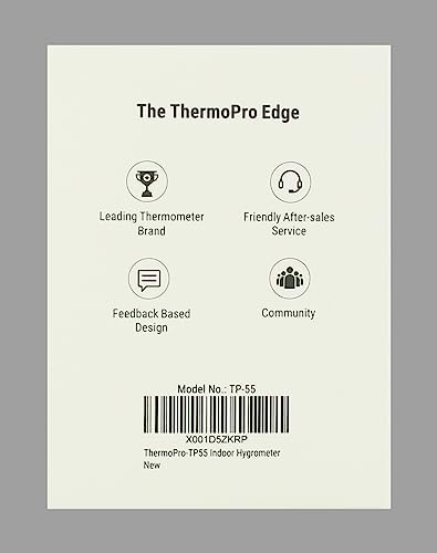 ThermoPro TP55 Digital Room Thermometer Temperature and Humidity Monitor with All Time or 24hrs Max and Min Records for Temperature and Humidity Baby Room Thermometer with Large Backlight Touchscreen
