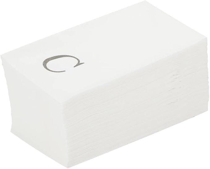 Luxenap 15.8 X 7.9 Inch Linen-Feel Guest Towels, 50 Lettered Hand Towels