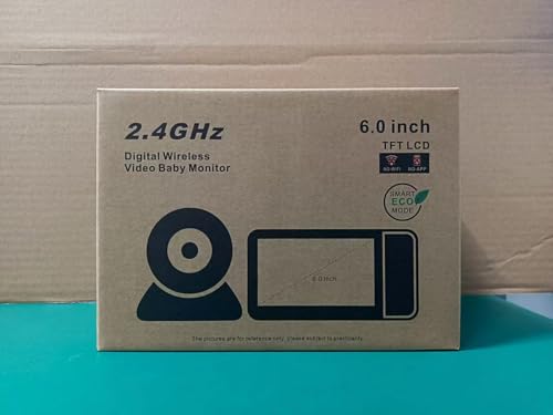 Blemil BabyMonitor with Camera and Audio, 6'' IPS Screen Baby Camera Monitor No WiFi, 30-Hrs Battery, ECO, Night Vision,2-Way Talk, Travel Video Baby Monitor Portable