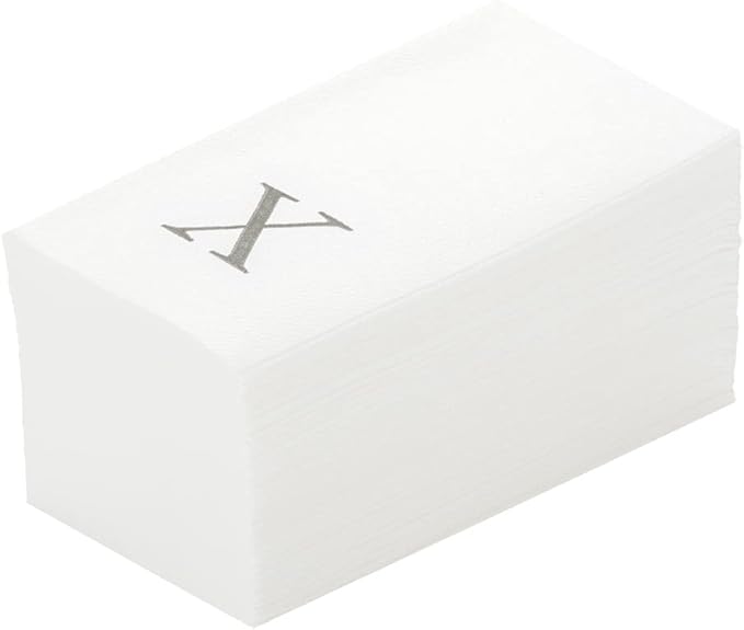 Luxenap 15.8 X 7.9 Inch Linen-Feel Guest Towels, 2000 Lettered Hand Towels