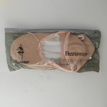 Ballet Shoes Leather Ballet Flats Full Sole Dance Slippers for Girls Toddlers Women Beige 13 UK Child=31