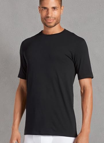 Jockey Men's Undershirt Classic Crew Neck Undershirt - 3 Pack, Black, L