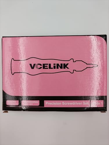 VCELINK Precision Screwdriver Set, 45 in 1 Magnetic Mini Screwdriver Kit, Tweezers & Extension Shaft for Toy, Phone, Tablet, Game Console Repairing, Pink Small Screw Driver Set Gift for Women