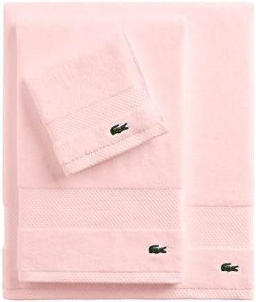 Lacoste Heritage 100% Supima Cotton Wash Cloth, Light Pink, Premium Super Soft