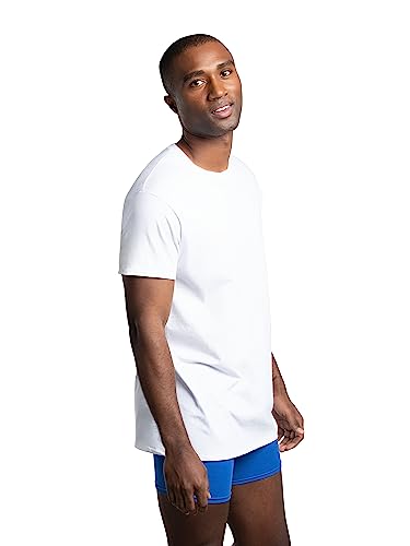 Fruit of the Loom Men's Stay Tucked Crew T-Shirt - X-Large - White (Pack of 6)