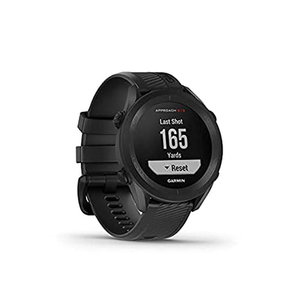 Garmin Approach S12 GPS 44mm Golf watch, essential on course features, pre loaded with 43,000 courses, up to 30 hours in GPS mode, Black