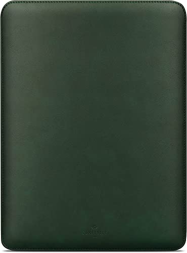 Comfyable Laptop Sleeve Precisely Compatible with 13 Inch MacBook Pro 13-in M2 2022 2021 M1 2020-2016 & Mac Air M4 2025 A3240 M3 2024 A3113 M2 M1, Faux Leather Cover Case, Green