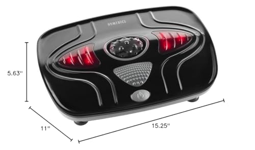 Homedics Vibration Foot Massager – Heated Portable Foot Massager Machine, Soothing Heat with Multi-Point Sensations and Toe-Touch Control