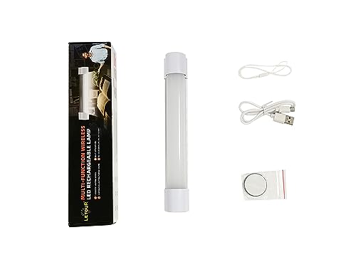 Camping Lights, LETOUR LED Tube Magnetic Work Light Bar 120W 1200Lumens 5 Dimmable Levels Camping Lantern USB Rechargeable Magnetic Lights Endurance for 80Hours (LT-LTK120 120Watts)