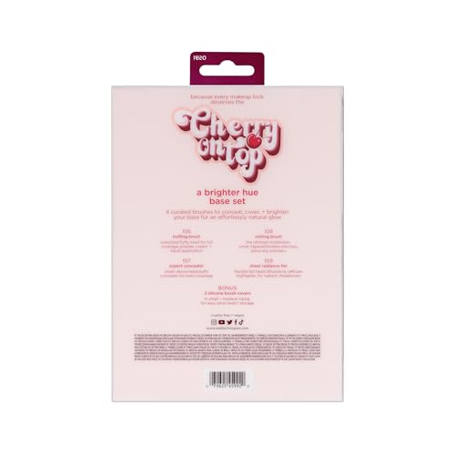 Real Techniques Cherry On Top Mini Marshmallow Puff Trio, Mini Makeup Puffs For Concealer & Foundation, Spot Correcting & Blending, Dry Use Beauty Sponge, Travel Size, Vegan & Cruelty-Free, 3 Count